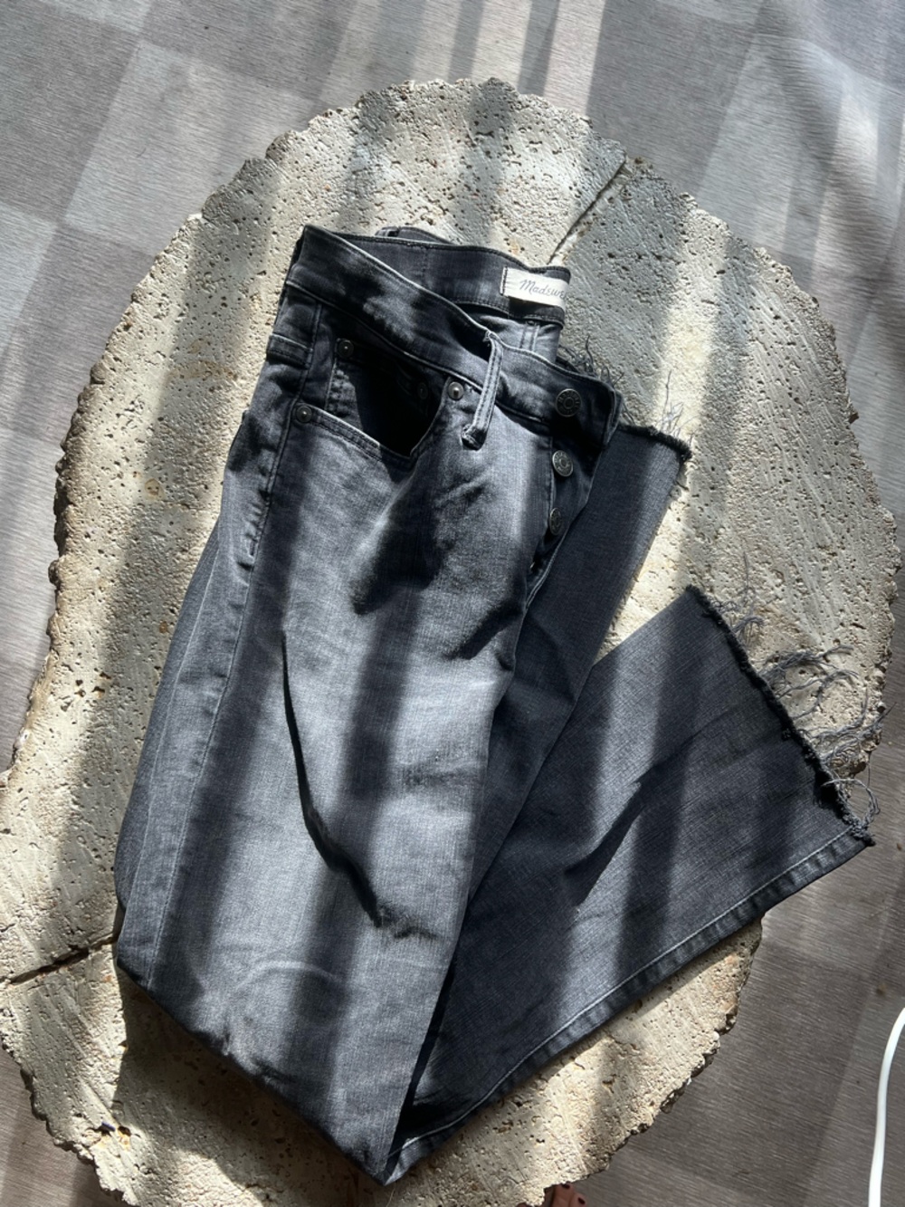 Madewell Faded Black Cali Demi Boot Jeans